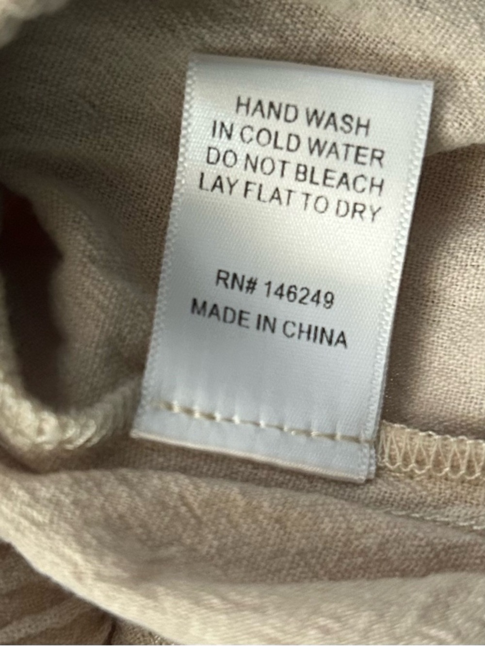 Aakaa Cream Cargo Parachute Pants Large Boho Drawstring Balloon Jogger NWOT - Picture 9 of 11